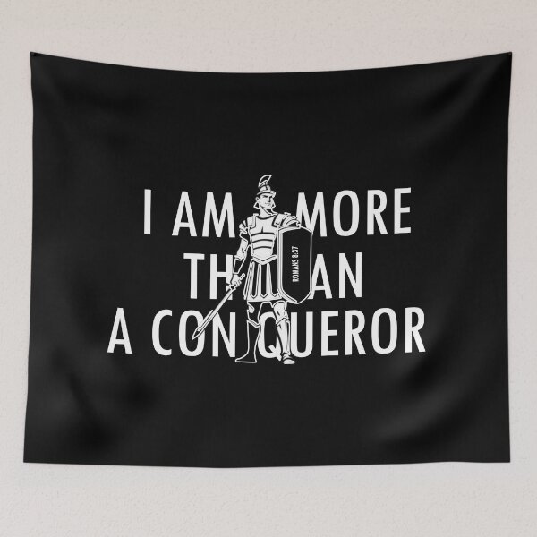 Item preview, I am more than conqueror 1 (black background) designed and sold by Warih.