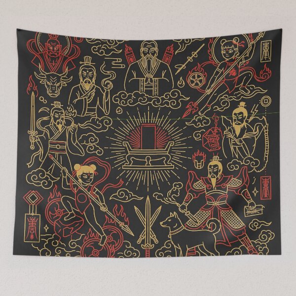 Item preview, Golden Pantheon of Chinese Gods Nezha and Erlang Shen designed and sold by zzz888.