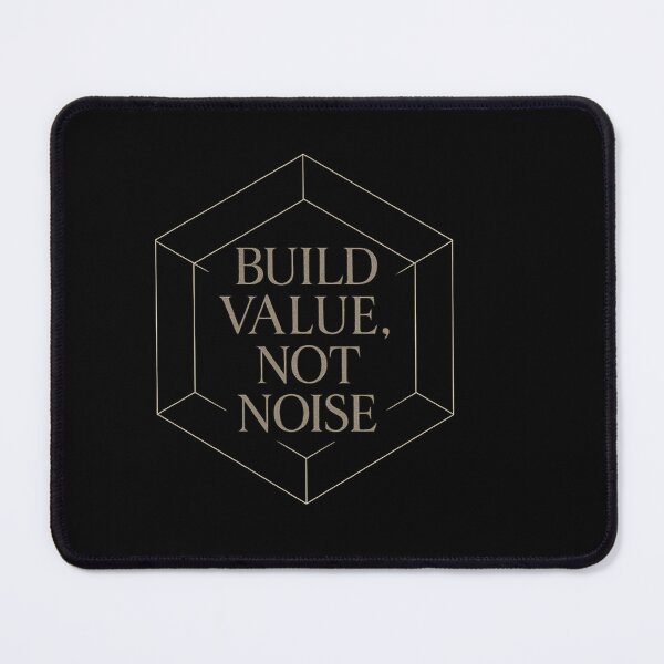 Item preview, Build Value, Not Noise - Luxury Minimalist Cube Poster designed and sold by MKreative Studio.