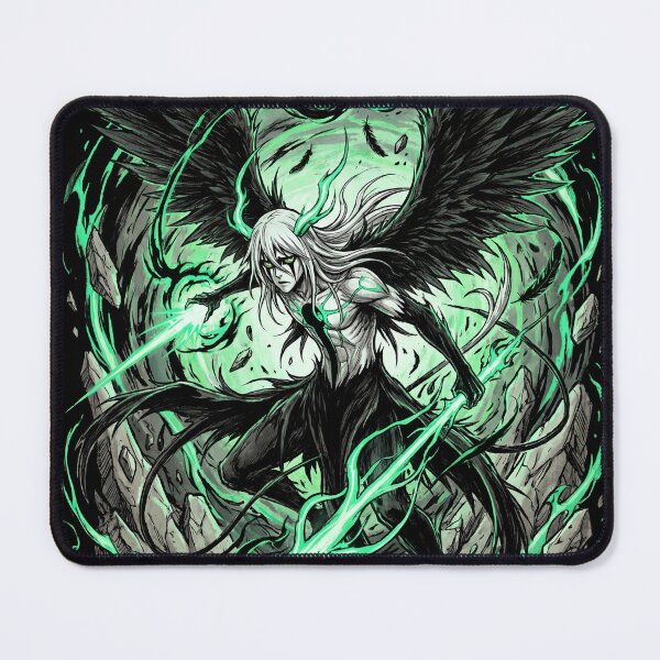 Item preview, Green Eyed Pale Espada Cuarta Arrancar Resurrection Segunda Etapa Lance Bat Wings Hollow Mask Fan Art Portrait Illustration Poster T-Shirt Brave Souls designed and sold by Senpaiwaves.
