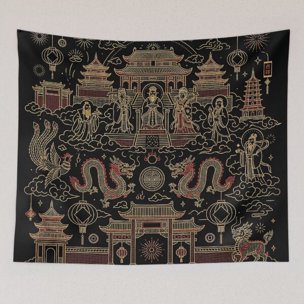 Item preview, Golden Celestial Court Jade Emperor and Divine Beasts designed and sold by zzz888.