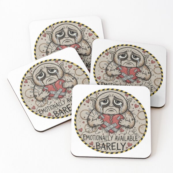 Item preview, Emotionally Available – Barely – Love Humor Sticker Premium designed and sold by Imaginarium of Chaos falcon88 .