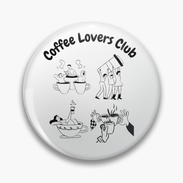 Item preview, Coffee Lovers Club – Fun Coffee Illustration designed and sold by TinaBoutiqueStd.