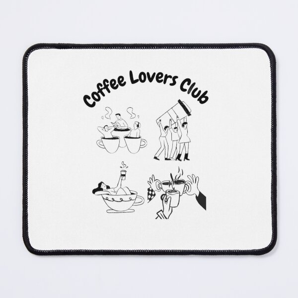 Item preview, Coffee Lovers Club – Fun Coffee Illustration designed and sold by TinaBoutiqueStd.