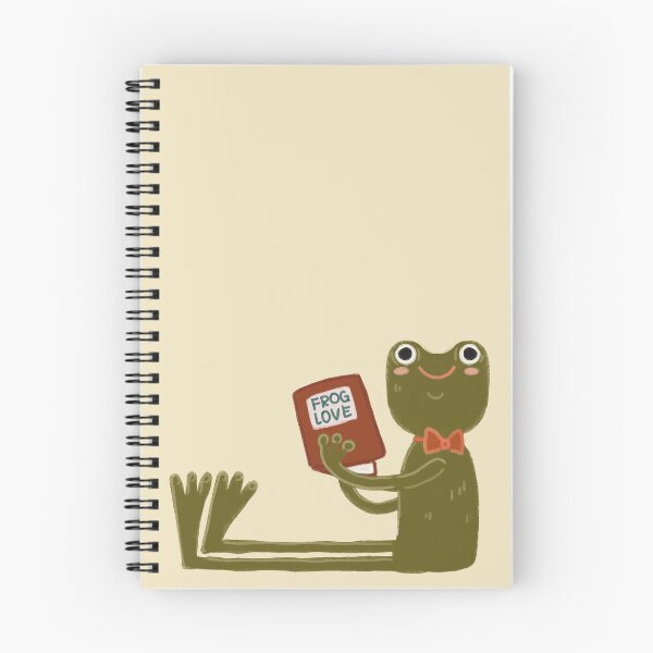 Item preview, A cozy frog illustration, a long-legged frog with book designed and sold by Dormitria.