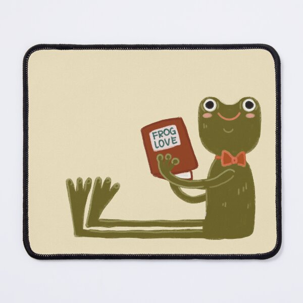 Item preview, A cozy frog illustration, a long-legged frog with book designed and sold by Dormitria.
