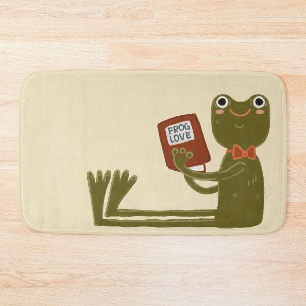 Item preview, A cozy frog illustration, a long-legged frog with book designed and sold by Dormitria.