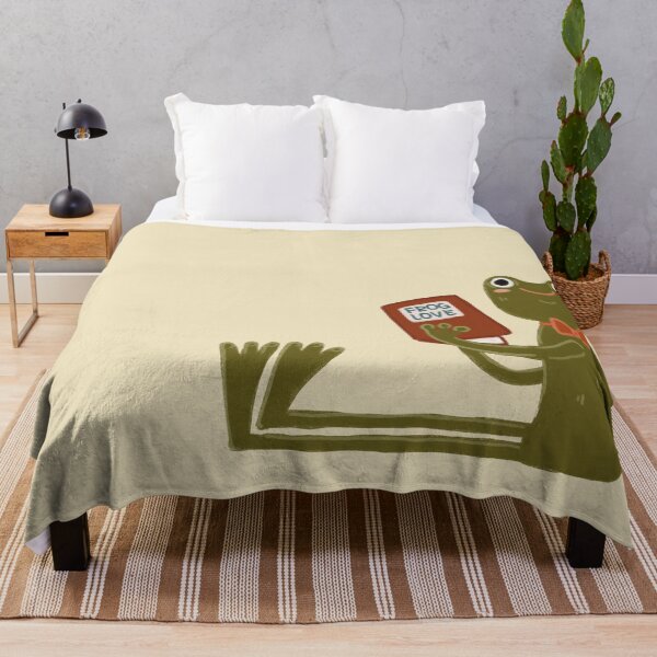 Item preview, A cozy frog illustration, a long-legged frog with book designed and sold by Dormitria.