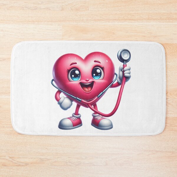 Item preview, Adorable Heart Doctor Mascot Illustration designed and sold by LunaPixelStudio.