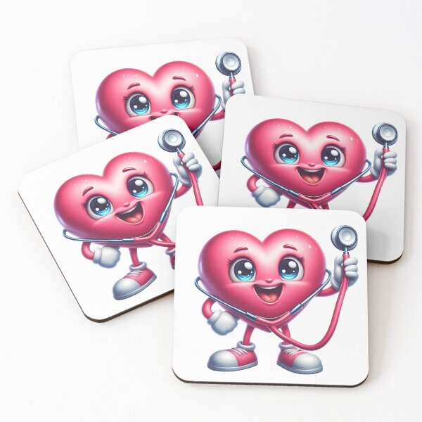 Item preview, Adorable Heart Doctor Mascot Illustration designed and sold by LunaPixelStudio.