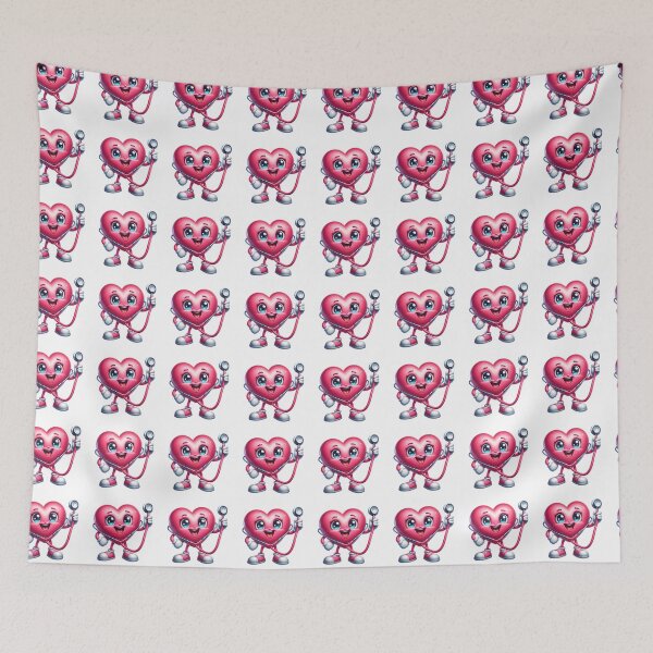 Item preview, Adorable Heart Doctor Mascot Illustration designed and sold by LunaPixelStudio.