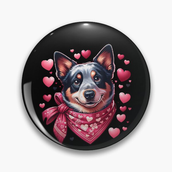 Item preview, Australian Cattle Dog Valentine Hearts Dog designed and sold by artcultreone.