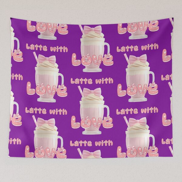 Item preview, Latte Macchiato with love – Playful coffee typography designed and sold by Mauswohn.