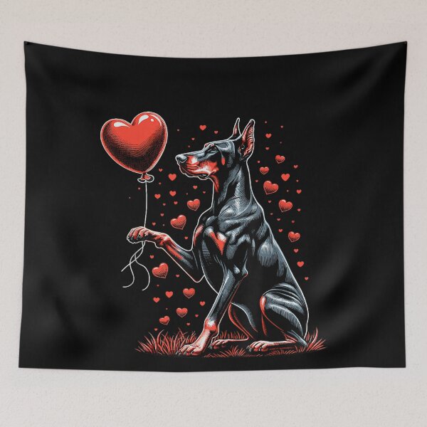 Item preview, Doberman Dog Valentine s Day Dog Owner Valentine  designed and sold by artcultreone.