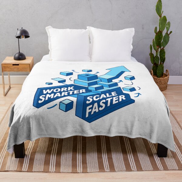 Item preview, Work Smarter Scale Faster - Futuristic Isometric Startup Design designed and sold by MKreative Studio.
