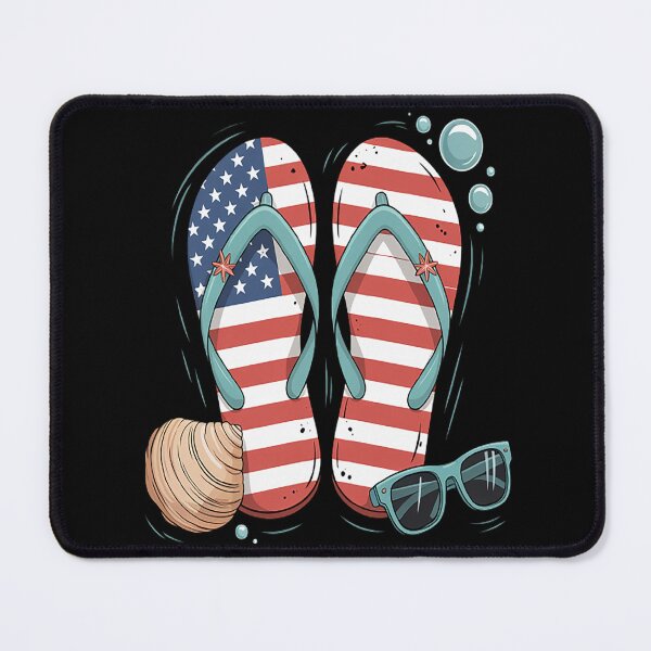Item preview, Patriotic Beach Flip Flops American Flag Summer Vacation designed and sold by CottonCandyPrin.