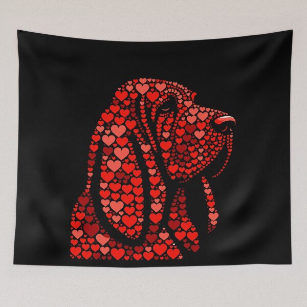 Item preview, Cute Bloodhound Dog Heart – Valentine Bloodhound designed and sold by artcultreone.