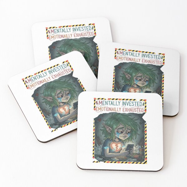 Item preview, Mentally Invested – Emotionally Exhausted Sticker Gift designed and sold by Imaginarium of Chaos falcon88 .