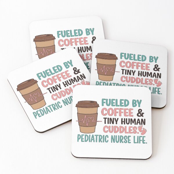 Item preview, ​Fueled by Coffee & Tiny Human Cuddles Graphic - Funny Pediatric Nurse Quote - Peds RN Life Design - NICU Nurse designed and sold by KivaroArt.