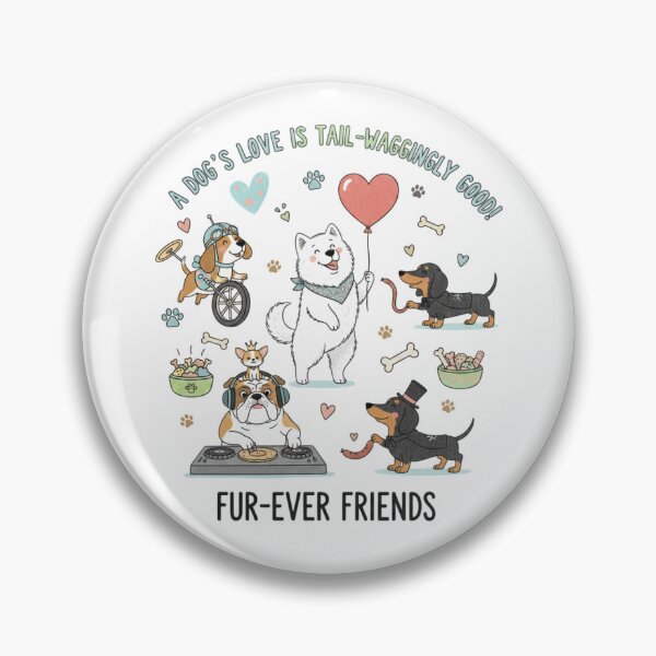 Item preview, A Dog’s Love Is Tail-Waggingly Good – Fur-Ever Friends Cute Dog Illustration designed and sold by Gurjeetpixelart.
