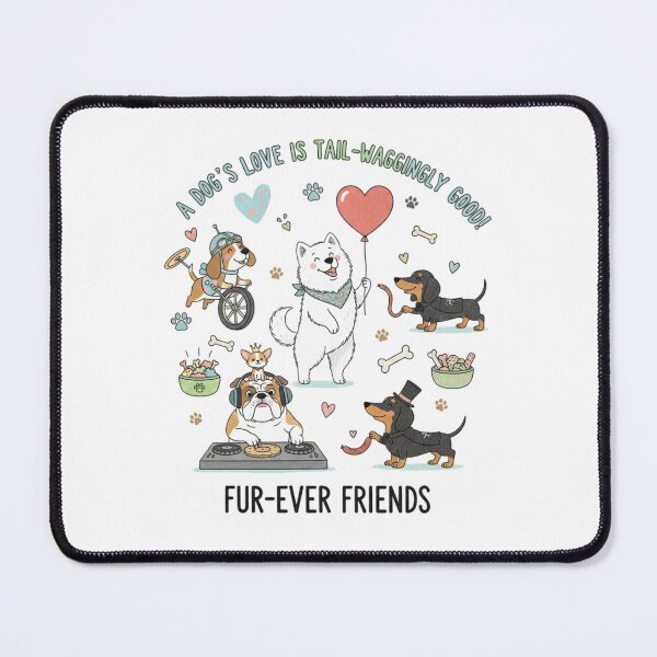 Item preview, A Dog’s Love Is Tail-Waggingly Good – Fur-Ever Friends Cute Dog Illustration designed and sold by Gurjeetpixelart.
