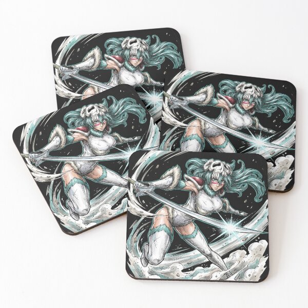 Item preview, Green Haired Former Espada Tercera Arrancar Resurrection Gamuza Centaur Lance Hollow Mask Fan Art Portrait Poster T-Shirt Sticker Print Gift Brave Souls designed and sold by Senpaiwaves.