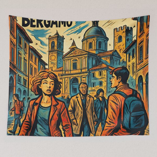Item preview, Bergamo, city  | Comics style - Cartoon designed and sold by ComicsFactory.