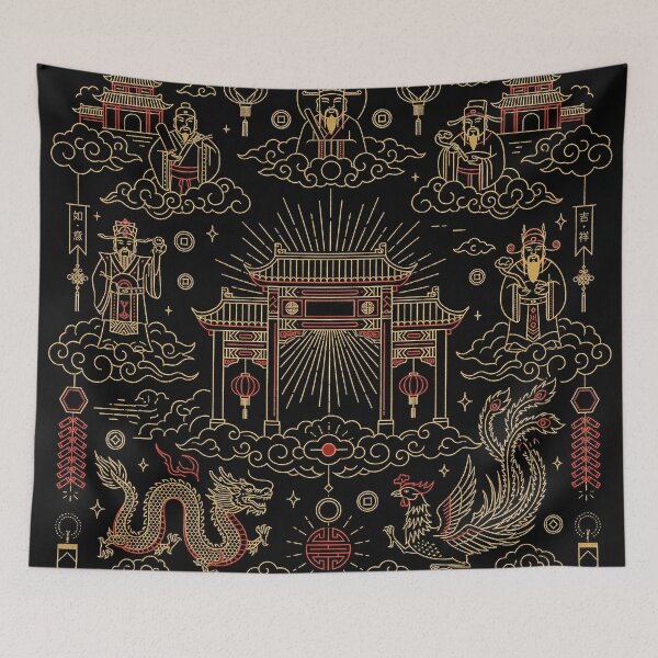 Item preview, Golden Celestial Gate of Fortune and Deities designed and sold by zzz888.