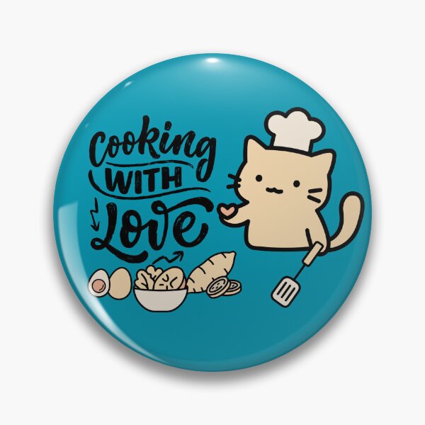 Item preview, Cooking With Love – Cute Cat Chef Illustration designed and sold by TheBeeKindSpace.