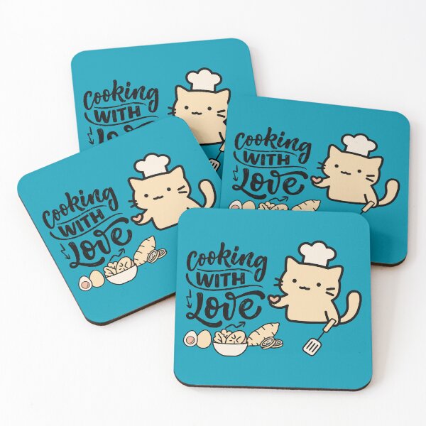 Item preview, Cooking With Love – Cute Cat Chef Illustration designed and sold by TheBeeKindSpace.