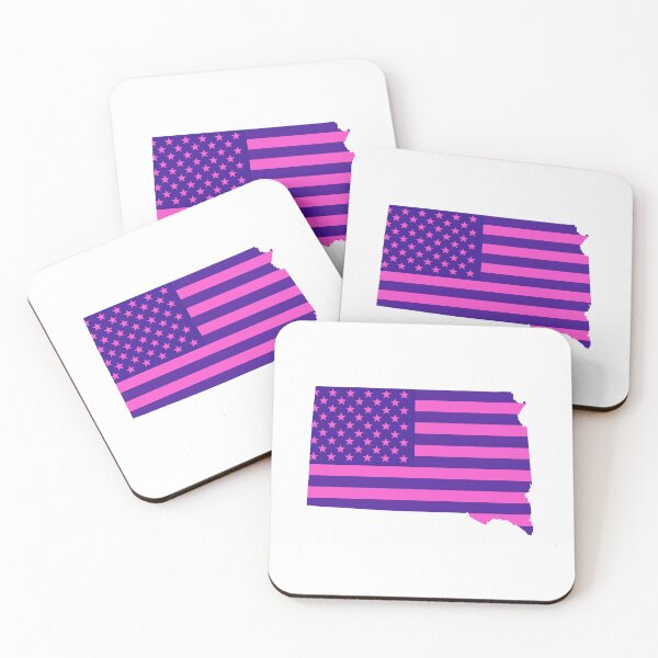 Item preview, South Dakota Pop Pink State Flag – Modern Fun Colors designed and sold by Paper Drip.