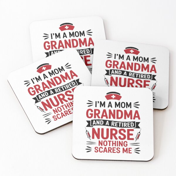 Item preview, I’m a Mom Grandma and a Retired Nurse Nothing Scares Me designed and sold by flagylART.