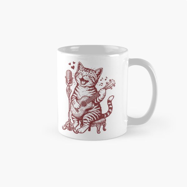 Item preview, Singer Cat Ukulele Player Vintage Folk Music    designed and sold by Y-Vibes.