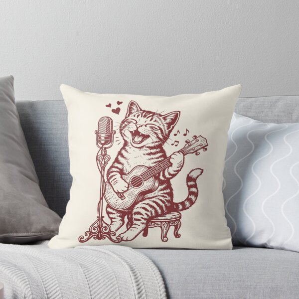 Item preview, Singer Cat Ukulele Player Vintage Folk Music    designed and sold by Y-Vibes.
