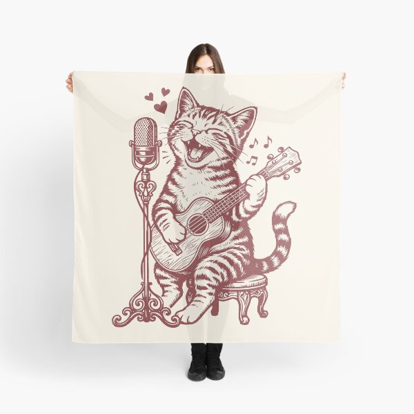 Item preview, Singer Cat Ukulele Player Vintage Folk Music    designed and sold by Y-Vibes.