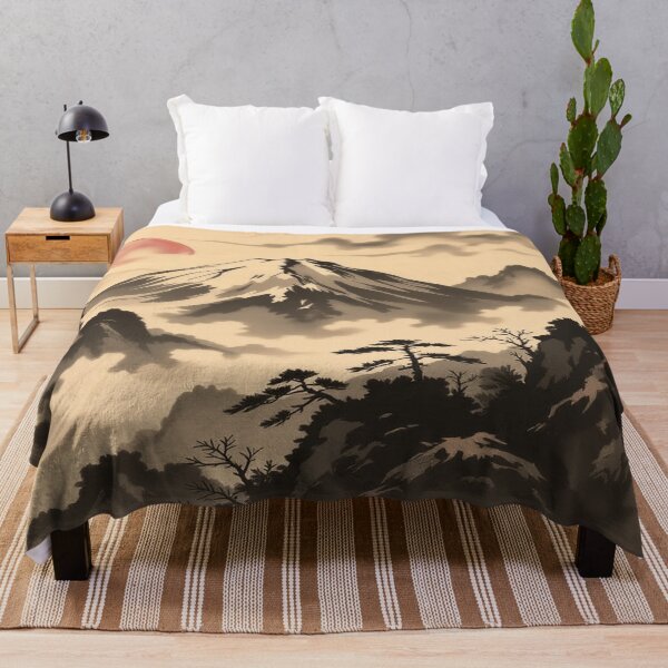 Artikelvorschau, Sonnenaufgang in Sumi E Ink Mountain entworfen und verkauft von ArtHistoryPrint.