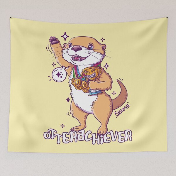 Item preview, Otterachiever - Otter overachiever pun designed and sold by SPIRIMAL.