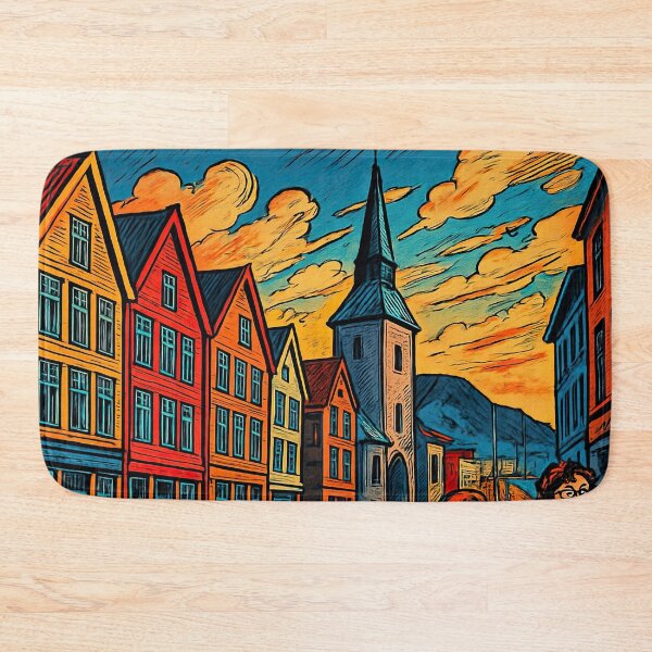 Item preview, Bergen, city   | Comics style - Cartoon designed and sold by ComicsFactory.