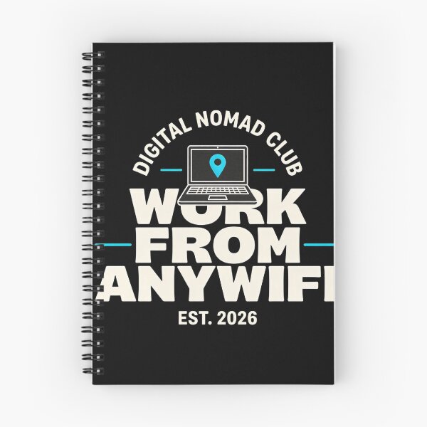 Item preview, WORK FROM ANYWIFI – Digital Nomad Club Retro Remote Work Tee designed and sold by Dazai_shop⭐⭐⭐⭐⭐.