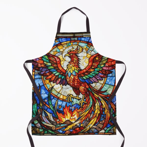 Item preview, Phoenix Rising – Stained Glass Rebirth designed and sold by VektorVibe.