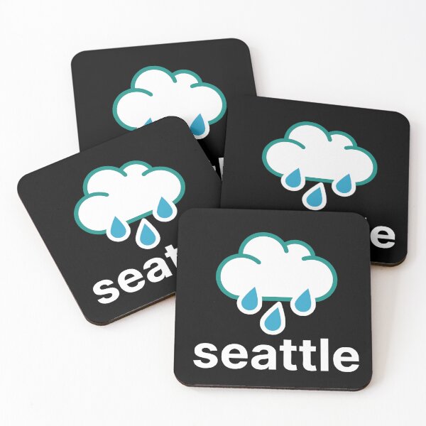 Item preview, Seattle Rainy Weather Minimal Icon Design designed and sold by CreativeHymms.