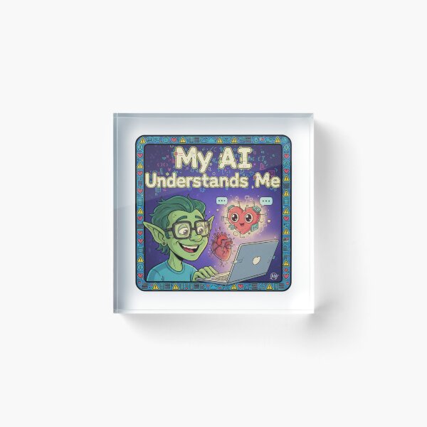 Item preview, My AI Understands Me – Relationship Sticker Gift designed and sold by Imaginarium of Chaos falcon88 .