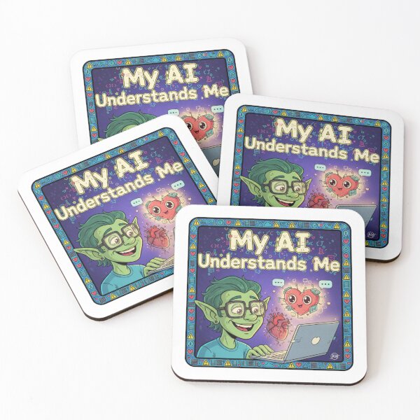 Item preview, My AI Understands Me – Relationship Sticker Gift designed and sold by Imaginarium of Chaos falcon88 .
