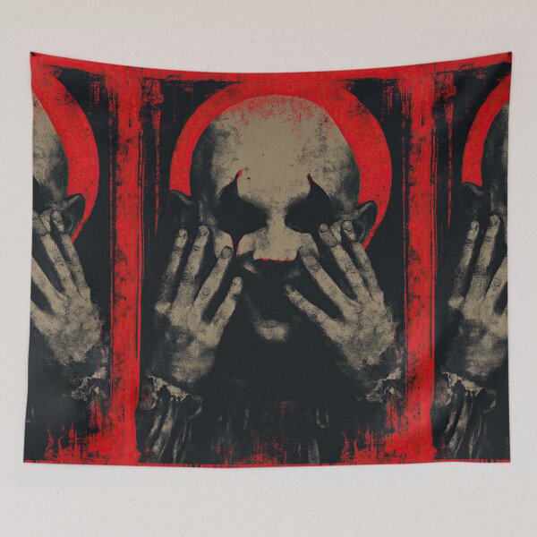 Item preview, Despair Hands Covering Face in Red designed and sold by Piotrek0001.