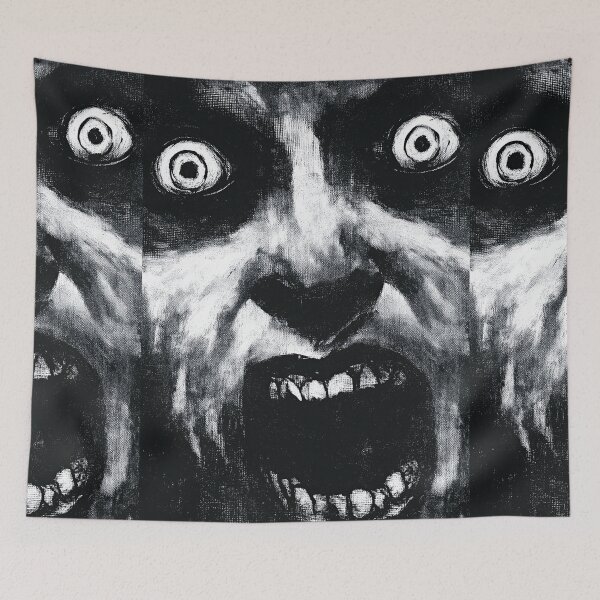 Item preview, Black and White Agony Scream Close Up designed and sold by Piotrek0001.