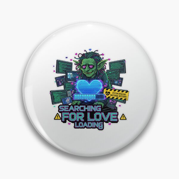 Item preview, Searching for Love – Loading… – AI Dating Sticker Premium designed and sold by Imaginarium of Chaos falcon88 .
