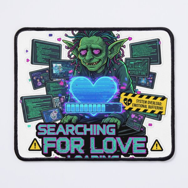 Item preview, Searching for Love – Loading… – AI Dating Sticker Premium designed and sold by Imaginarium of Chaos falcon88 .