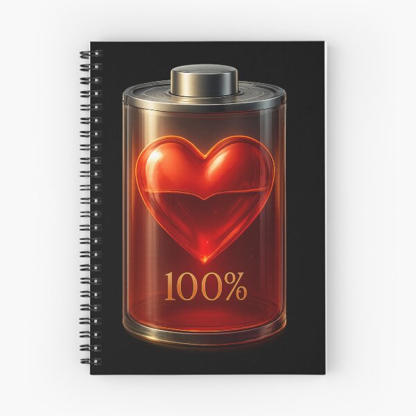 Item preview, Heart-Powered Battery — 100% Charged designed and sold by MKreative Studio.