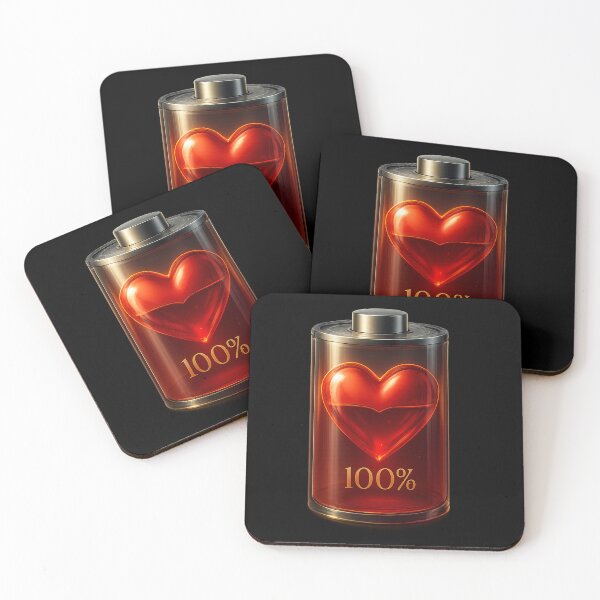 Item preview, Heart-Powered Battery — 100% Charged designed and sold by MKreative Studio.