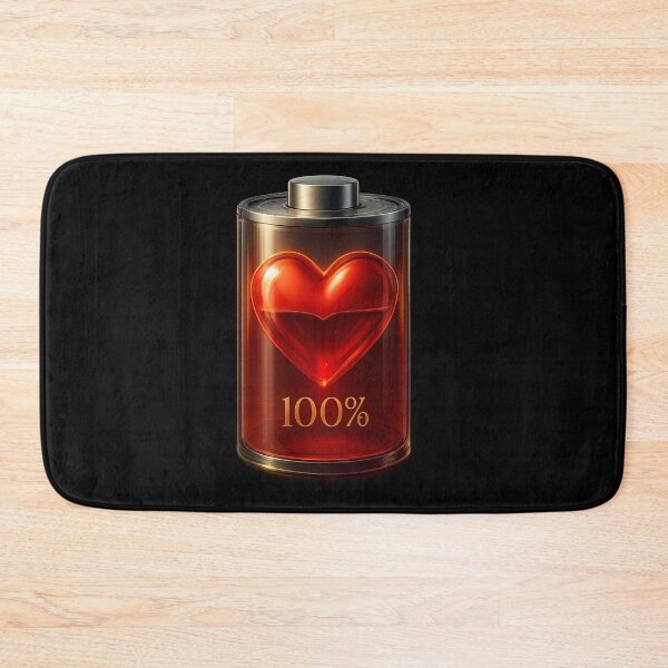 Item preview, Heart-Powered Battery — 100% Charged designed and sold by MKreative Studio.